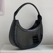 Μόδα τσάντες ώμου με μοτίβο αλιγάτορα Γυναικείες τσάντες μασχάλης με μικρό χερούλι Clutch Luxury Pu δερμάτινες γυναικείες τσάντες τσάντες tote