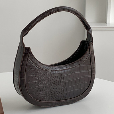 Μόδα τσάντες ώμου με μοτίβο αλιγάτορα Γυναικείες τσάντες μασχάλης με μικρό χερούλι Clutch Luxury Pu δερμάτινες γυναικείες τσάντες τσάντες tote