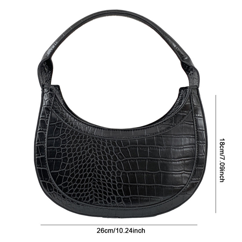 Μόδα τσάντες ώμου με μοτίβο αλιγάτορα Γυναικείες τσάντες μασχάλης με μικρό χερούλι Clutch Luxury Pu δερμάτινες γυναικείες τσάντες τσάντες tote