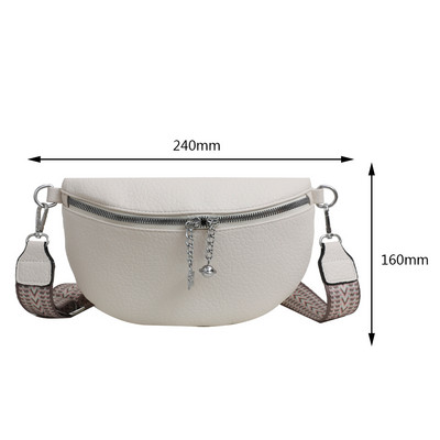 Geantă de modă pentru femei, genți de tip crossbody cu curea lată, poșetă pentru femeie, cu fermoar, din piele portabilă, geantă de umăr