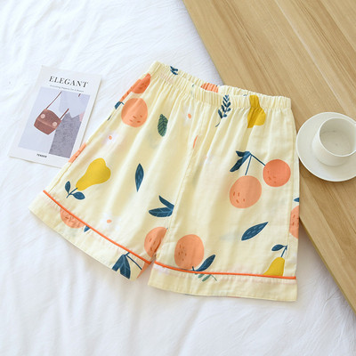 Γυναικεία καλοκαιρινά κινούμενα σχέδια με στάμπα για το σπίτι Σορτς Βαμβακερή γάζα με λεπτή ανάσα Πυτζάμα σορτς Χαλαρά σε συν μέγεθος Κοντό παντελόνι Beach Sleep Bottoms