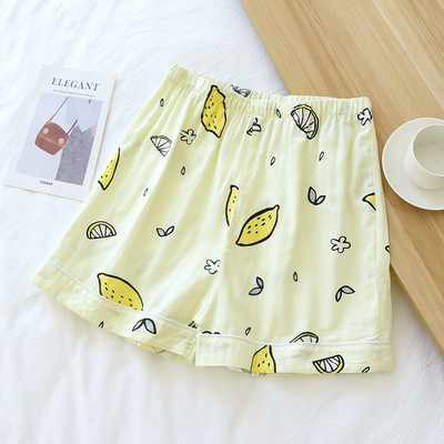 Γυναικεία καλοκαιρινά κινούμενα σχέδια με στάμπα για το σπίτι Σορτς Βαμβακερή γάζα με λεπτή ανάσα Πυτζάμα σορτς Χαλαρά σε συν μέγεθος Κοντό παντελόνι Beach Sleep Bottoms