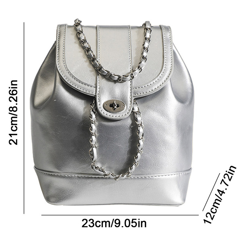 Naised Korea Pingutusnöörid Miniketid Naiste seljakott Õlivaha Nahast Õlakott Vabaaja reisikott must seljakott