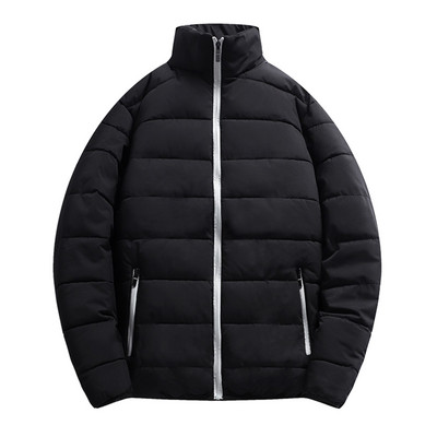 Μπουφάν ανδρικών ενδυμάτων Olive Snow Warm Winter Bubble H Μασίφ φερμουάρ Stcollar Fly Coat Παλτό μανίκι Ανδρικά παλτό με καμπάνα τσέπης