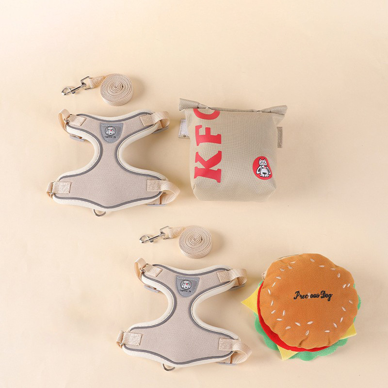 Χωρίς λουριά σκύλου με λουριά 150 εκ., Ελαφρύ μαλακό ρυθμιζόμενο γιλέκο με λουριά για κατοικίδια χωρίς πνιγμό