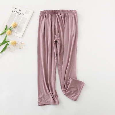 Pantaloni noi de vară pentru femei, până la gamba, secțiune subțire, modal moale, cu talie înaltă, pijamale de dormit, de culoare solidă, pantaloni de dormit