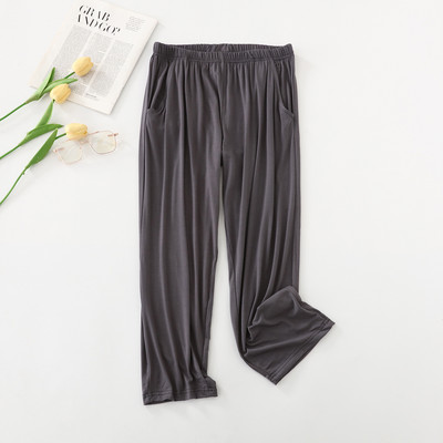 Pantaloni noi de vară pentru femei, până la gamba, secțiune subțire, modal moale, cu talie înaltă, pijamale de dormit, de culoare solidă, pantaloni de dormit