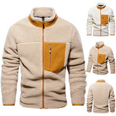 Talvejoped Meestele Jakk Meeste Kapuutsiga mantlisärk Meeste H Naiste Meeste Trendikas Välisrõivad Talvefliisist Stcollar Snap Pullover