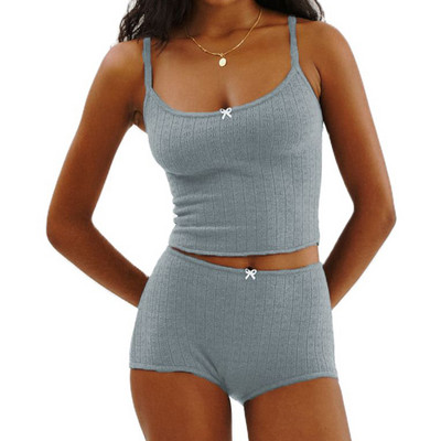 Maemukilabe Fairy Y2K 00s Vintage 2-osaline Kawaii Skull Print pidžaamakomplekt Armas valge Cami + minipüksid Grunge Coquette Lounge