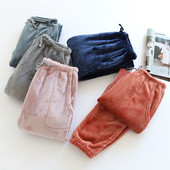 Fdfklak Slobodno vrijeme Donji dio za spavanje Parovi Flanel Mekane Udobne Nove zimske pidžame Hlače Debele dnevne odjeće Kućne hlače