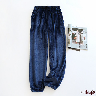 Fdfklak Slobodno vrijeme Donji dio za spavanje Parovi Flanel Mekane Udobne Nove zimske pidžame Hlače Debele dnevne odjeće Kućne hlače