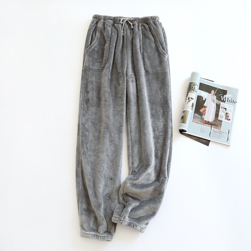 Fdfklak Slobodno vrijeme Donji dio za spavanje Parovi Flanel Mekane Udobne Nove zimske pidžame Hlače Debele dnevne odjeće Kućne hlače