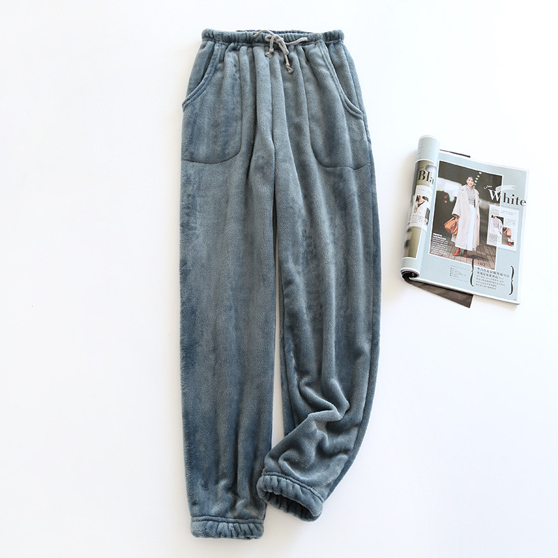 Fdfklak Slobodno vrijeme Donji dio za spavanje Parovi Flanel Mekane Udobne Nove zimske pidžame Hlače Debele dnevne odjeće Kućne hlače