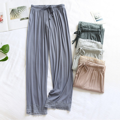 Fdfklak Пролетни летни панталони за жени 2021 Модални долнища за сън Lounge Wear Пижами Панталони Спално облекло Спални панталони
