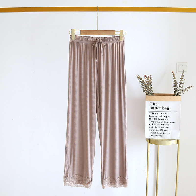 Fdfklak Άνοιξη Καλοκαιρινό Παντελόνι για Γυναικεία 2021 Modal Sleep Bottoms Lounge Φορέστε Πυτζάμες Παντελόνια Πυτζάμες Παντελόνια ύπνου
