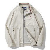 Μπουφάν με επίστρωση ανδρικού κεριού πολλαπλών κολάρων Φθινοπωρινό παλτό Σακάκι τσέπης Εξωτερικά ενδύματα εκτύπωσης Χρώμα φερμουάρ Solid Down Ανδρικά μπουφάν Camping