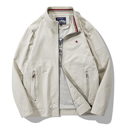 Μπουφάν με επίστρωση ανδρικού κεριού πολλαπλών κολάρων Φθινοπωρινό παλτό Σακάκι τσέπης Εξωτερικά ενδύματα εκτύπωσης Χρώμα φερμουάρ Solid Down Ανδρικά μπουφάν Camping