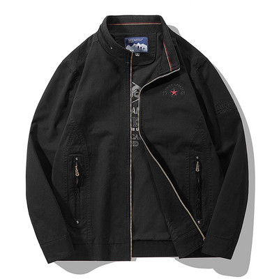 Μπουφάν με επίστρωση ανδρικού κεριού πολλαπλών κολάρων Φθινοπωρινό παλτό Σακάκι τσέπης Εξωτερικά ενδύματα εκτύπωσης Χρώμα φερμουάρ Solid Down Ανδρικά μπουφάν Camping