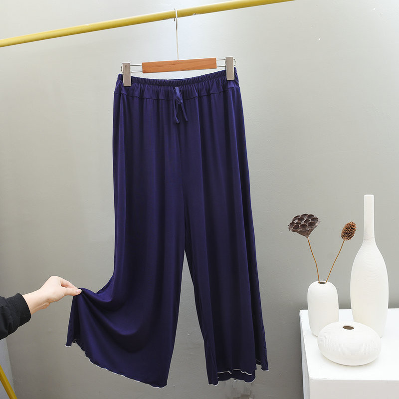 Fdfklak Mugavad Solid Modal Kärbitud Püksid Kevad Suvi Uus Avatud Kodu Magamispüksid Naiste salongiriietus vabaaja öine