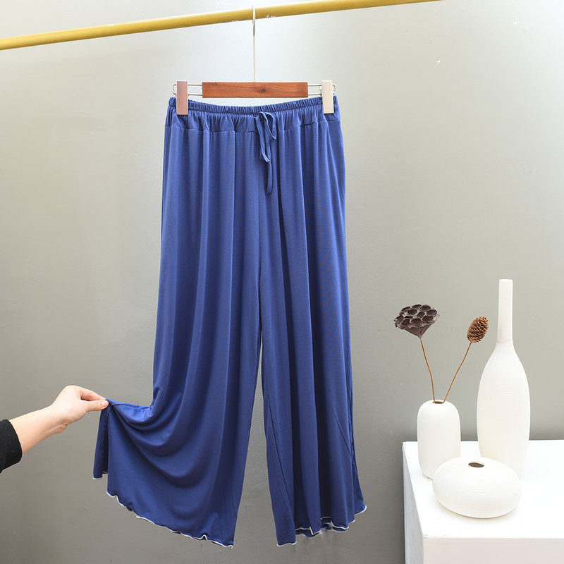Fdfklak Mugavad Solid Modal Kärbitud Püksid Kevad Suvi Uus Avatud Kodu Magamispüksid Naiste salongiriietus vabaaja öine