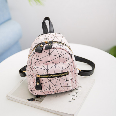 Moda fierbinte femei model geometric mini rucsac din piele PU umăr rucsac școală doamne fete geantă de călătorie