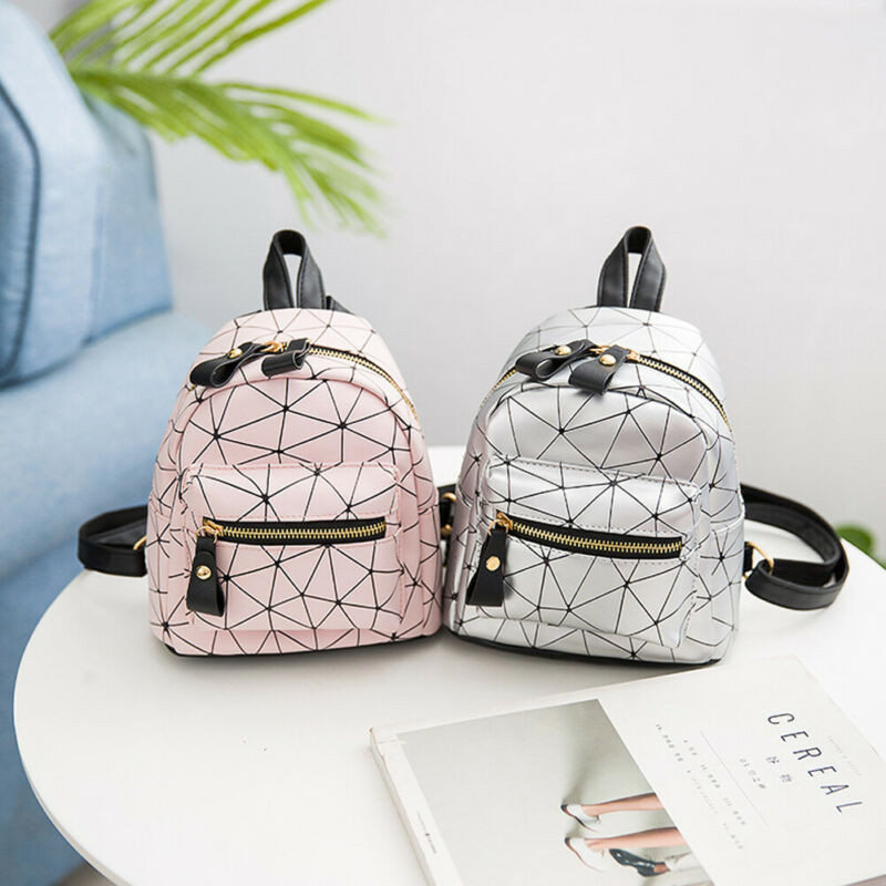 Moda fierbinte femei model geometric mini rucsac din piele PU umăr rucsac școală doamne fete geantă de călătorie