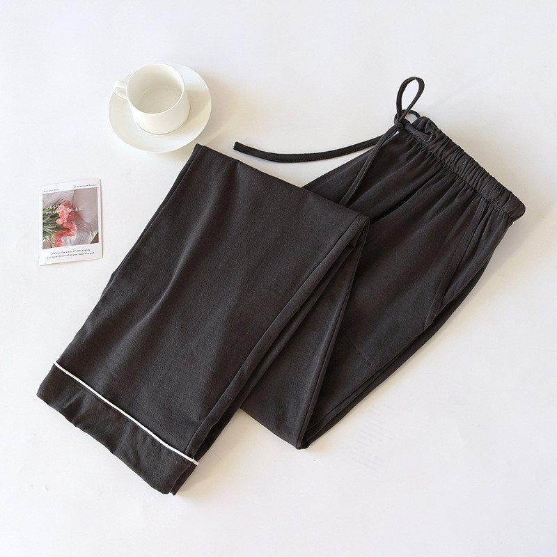 Puhast puuvillast meeste ja naiste majapidamispüksid, paarid pidžaamapüksid, elastsed vöökohad, püksid, kevadised õhukesed salongirõivad