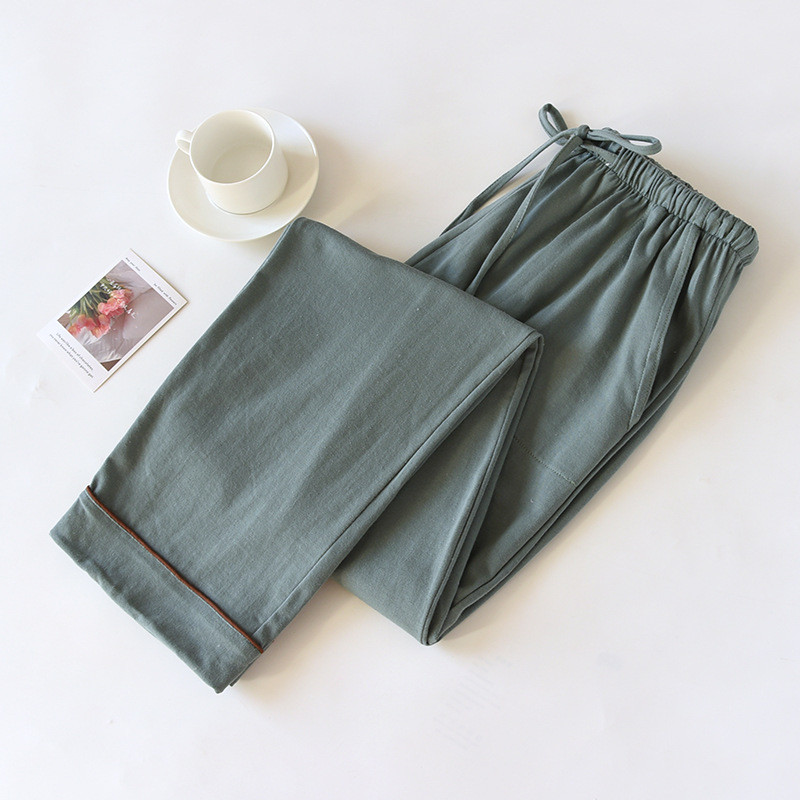 Puhast puuvillast meeste ja naiste majapidamispüksid, paarid pidžaamapüksid, elastsed vöökohad, püksid, kevadised õhukesed salongirõivad