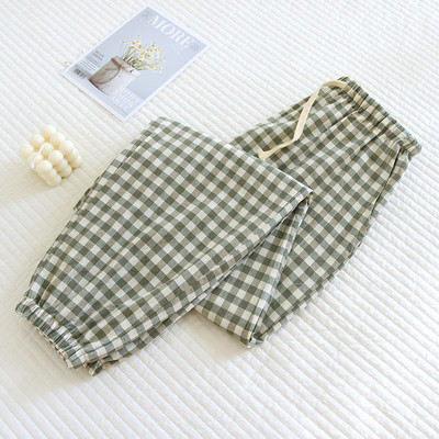 Uued paariruudulised püksid magamisriided Naiste puuvillased pidžaamapüksid, põhjapüksid salongirõivad puuvillased püksid magamisriided magamiseks