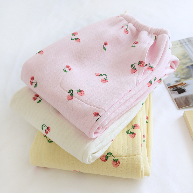 Fdfklak Női Pizsama Nadrág Pamut Nadrág Szabadidő Otthoni Ruha Őszi Téli Meleg Kényelmes Alsó Alsó Hálóruha