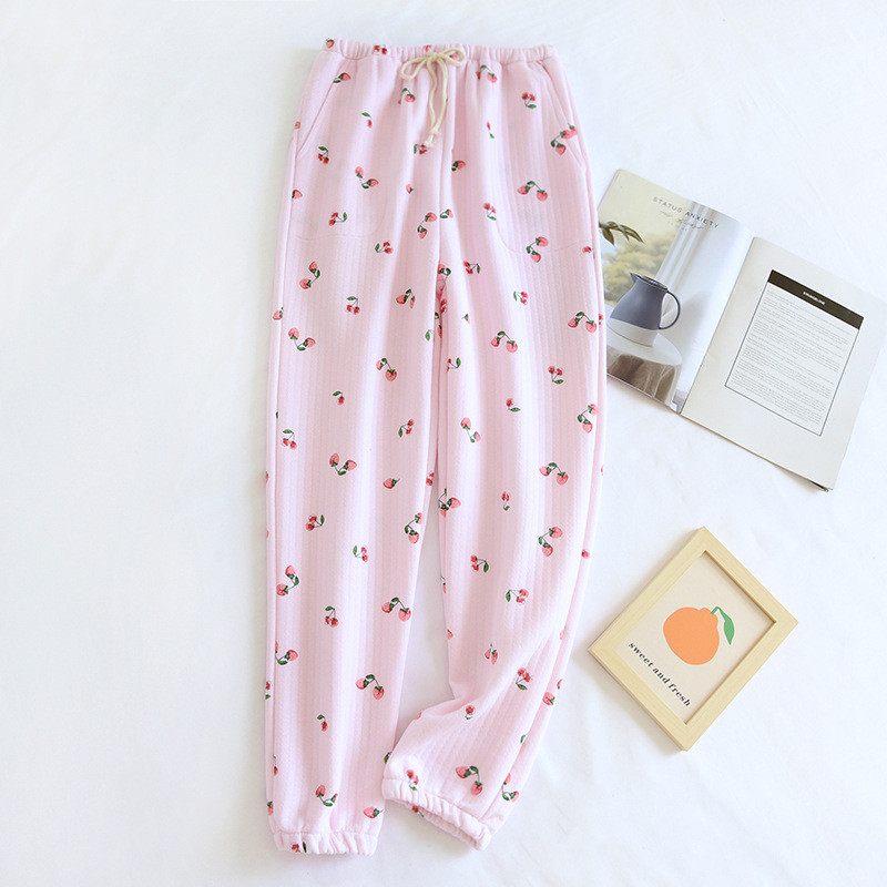 Fdfklak Női Pizsama Nadrág Pamut Nadrág Szabadidő Otthoni Ruha Őszi Téli Meleg Kényelmes Alsó Alsó Hálóruha