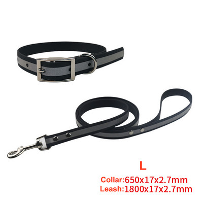 Κολάρο σκύλου PVC Σετ σχοινιού έλξης αδιάβροχο υλικό Πόρπη από κράμα ανακλαστικό λουρί για σκύλους κατοικίδιων σετ λουριών κατοικίδιων ζώων προμήθειες