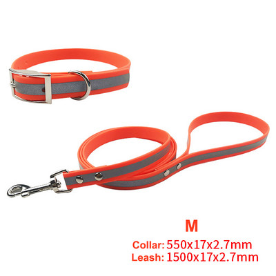 Κολάρο σκύλου PVC Σετ σχοινιού έλξης αδιάβροχο υλικό Πόρπη από κράμα ανακλαστικό λουρί για σκύλους κατοικίδιων σετ λουριών κατοικίδιων ζώων προμήθειες
