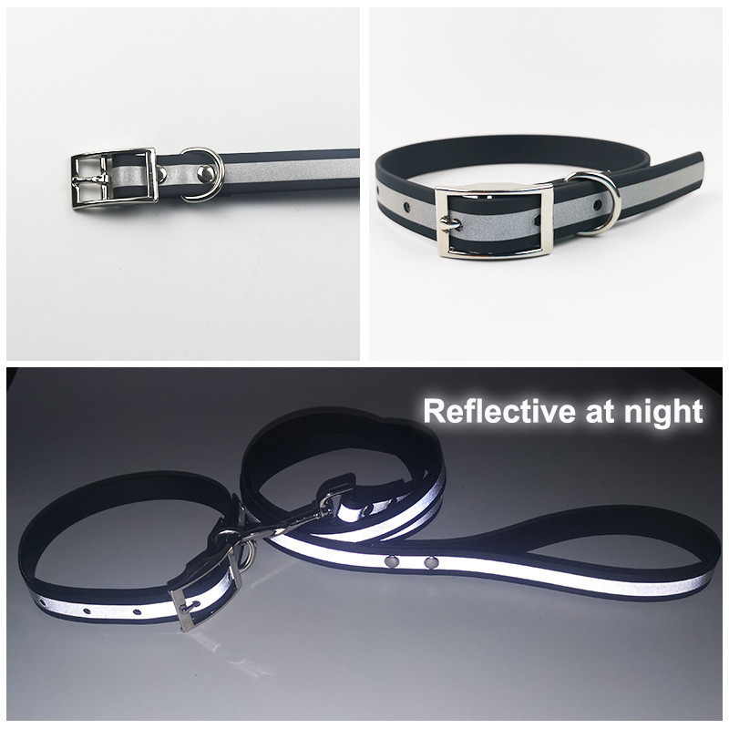Κολάρο σκύλου PVC Σετ σχοινιού έλξης αδιάβροχο υλικό Πόρπη από κράμα ανακλαστικό λουρί για σκύλους κατοικίδιων σετ λουριών κατοικίδιων ζώων προμήθειες