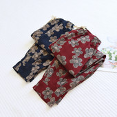 Guaze βαμβακερό γυναικείο παντελόνι Lounge Φόρεμα Καλοκαιρινό παντελόνι Παντελόνι Γυναικείο Ανοιξιάτικο λεπτό Sleepwear Παντελόνι πιτζάμα με λουλούδια