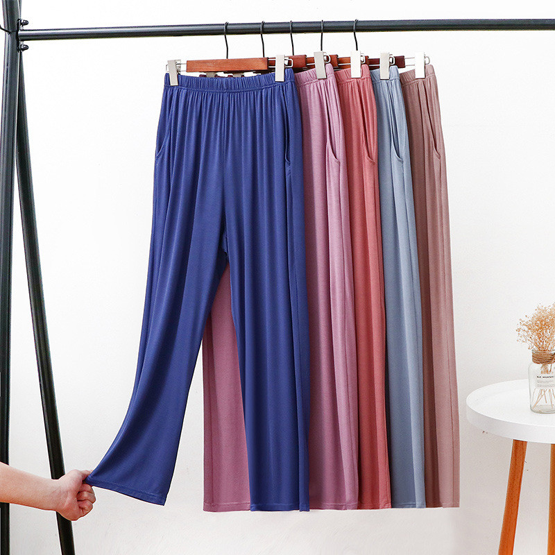 Fdfklak L XL XXL Plus Size Nohavice na spanie Ležérne domáce nohavice Modalové pyžamové pyžamové nohavice Dámske horúce výpredajové nohavice na spanie