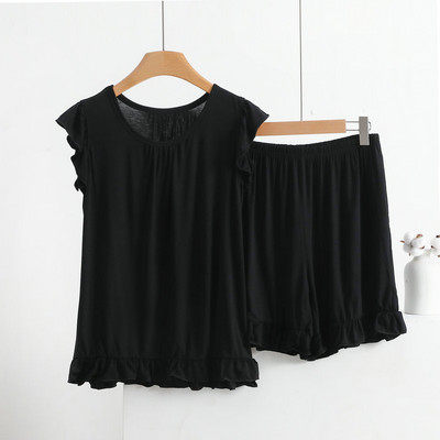 XL-8XL Plus Size Modal pidžaama naistele Uued varrukateta topid Lühikesed ülikonnad Suvine magamisriided Pidžaama Naiste Öörõivaste Pidžaamakomplekt