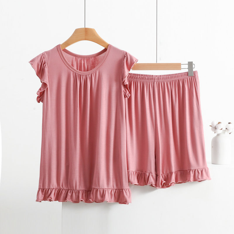 XL-8XL Plus Size Modal pidžaama naistele Uued varrukateta topid Lühikesed ülikonnad Suvine magamisriided Pidžaama Naiste Öörõivaste Pidžaamakomplekt