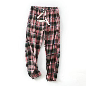 Pantaloni lungi pentru femei, 100% bumbac, cu design în carouri