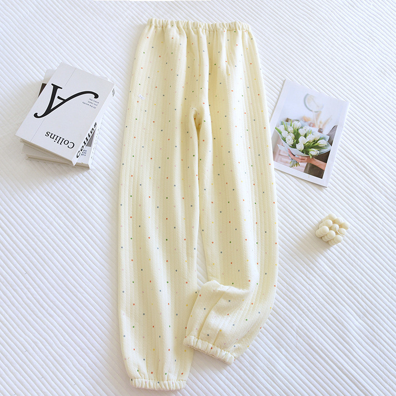 Φθινοπωρινά Πυτζάμες Πυτζάμες Παντελόνι Παντελόνι Βαμβακερό Παντελόνι Υπνό Παντελόνι Φλοράλ Εκτύπωση Σπίτι Ρούχα Κορίτσια για ύπνο