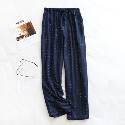 Fdfklak Βαμβακερά Παντελόνια Πυτζάμες Ζευγάρι Ρούχα ύπνου Άνοιξη Φθινόπωρο Νέα Φαρδιά Μαλακές Πυτζάμες με Παντελόνι Lounge Φορέστε παντελόνι για το σπίτι