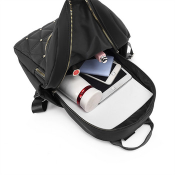 Γυναικείο σακίδιο πλάτης 2023 Trend υψηλής ποιότητας Oxford Casual Shoulder Bags Σακίδιο ταξιδιού μεγάλης χωρητικότητας με σχέδιο Rivet Diamond