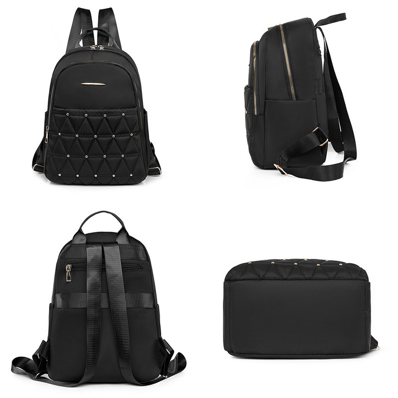 Γυναικείο σακίδιο πλάτης 2023 Trend υψηλής ποιότητας Oxford Casual Shoulder Bags Σακίδιο ταξιδιού μεγάλης χωρητικότητας με σχέδιο Rivet Diamond