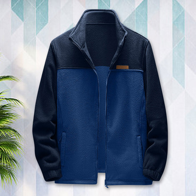 Ανδρικά Ρούχα Ανδρικά Φλις Βάρος Ελαφρύ Ανδρικό Πανωφόρι Χειμερινό Ζεστό Oversize Φαρδύ Fleece Stand-Γιακά Ανδρικά για Μόδα Μπουφάν