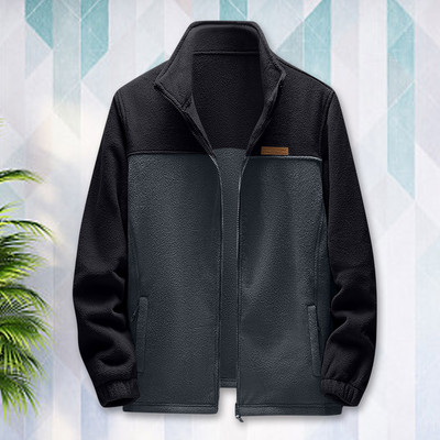 Ανδρικά Ρούχα Ανδρικά Φλις Βάρος Ελαφρύ Ανδρικό Πανωφόρι Χειμερινό Ζεστό Oversize Φαρδύ Fleece Stand-Γιακά Ανδρικά για Μόδα Μπουφάν