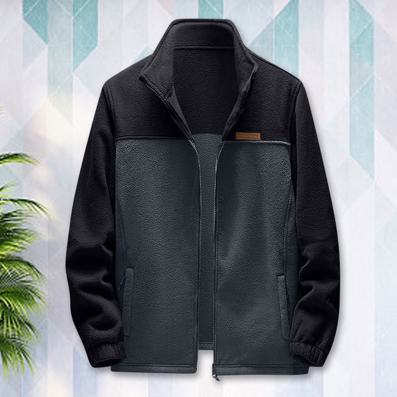 Ανδρικά Ρούχα Ανδρικά Φλις Βάρος Ελαφρύ Ανδρικό Πανωφόρι Χειμερινό Ζεστό Oversize Φαρδύ Fleece Stand-Γιακά Ανδρικά για Μόδα Μπουφάν