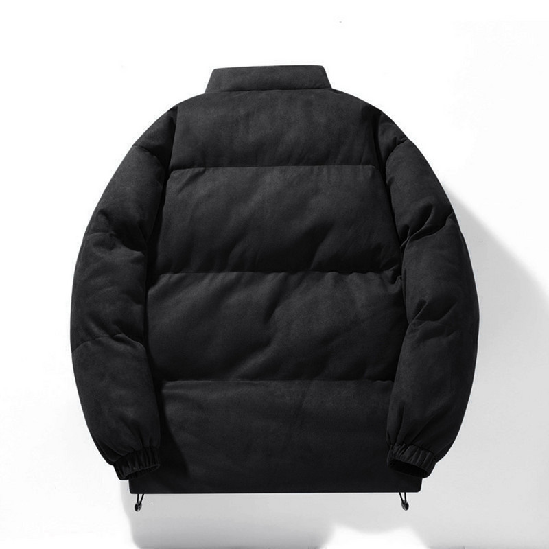 Zimske jakne za muškarce papuče H jednobojni topli kaput s patentnim zatvaračem Zimska zimska jakna sa dugim rukavima s ovratnikom, muška jakna s dugim rukavima.