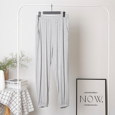 Fdfklak Jarné bavlnené dámske nohavice na spanie, voľné 3XL-7XL, plus veľkosť, nočné nohavice na spanie, vínovo červené pyžamové nohavice