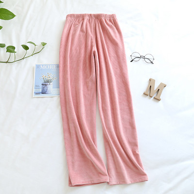 Fdfklak Pantaloni de pijama de flanel Femei Imbracaminte de lounge toamna iarna haine calde de casa Pantaloni grosi pentru femei Pantaloni de somn lung