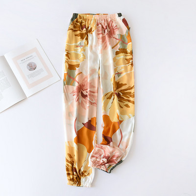 Imbracaminte de vara Pijamale Pantaloni pentru casa Pantaloni de dormit Pantaloni Imbracaminte de camera pentru femei Pantaloni florali Noutati in lenjerie de corp pentru femei